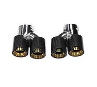 HPZPRPCEW Quad Carbon Fiber Exhaust Tip For G22 G23 M440i 2021 2022 Dual Exhaust Pipe Muffler Tip Exhaust System Nozzle Tailpipe(Carbon Fiber Texture M)
