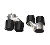 HPZPRPCEW Quad Carbon Fiber Exhaust Tip For G22 G23 M440i 2021 2022 Dual Exhaust Pipe Muffler Tip Exhaust System Nozzle Tailpipe(Carbon Fiber Texture B)