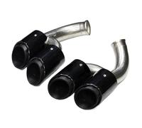 HPZPRPCEW Quad Stainess Steel Car Exhaust Tip For Porsche For Cayenne 2015 2016 2017 Exhaust Pipe Muffler Tip Exhaust System Nozzle Tailpipe(BLACK)