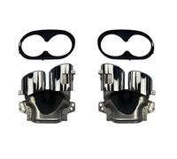 HPZPRPCEW Rear Bumper Turbo Muffler Exhaust Tips Pipe Exits For Mercedes For Benz - A CLA W177 A45 CLA45 C118 A35 CLA35 AMG Refitting(Silver)