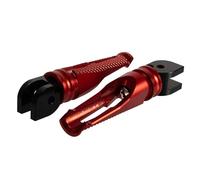 HPZPRPCEW Rider Foot Pegs CNC Aluminum Motorcycle Footrest Passenger Foot Pedals For Ducati For Monster 696 796 1100 1100S EVO(RED)