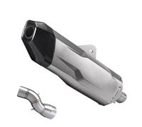 HPZPRPCEW Slip On For B&MW R1200GS R1200 GS For Adventure ADV Motorcycle Exhaust System Modified With Cover Double Hole Muffler Middle Pipe(Style C)