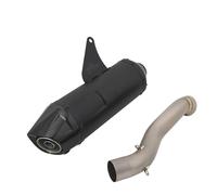 HPZPRPCEW Slip On For CFMOTO 800MT CF 800-5A 2021 2022 Motorcycle Exhaust DB Killer Escape Moto Carbon Muffler Middle Link Pipe(BLACK)