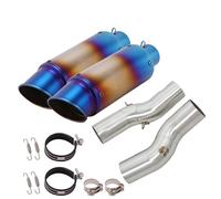 HPZPRPCEW Slip On For Suzuki For Hayabusa GSXR1300 GSXR 1300 2021 2022 2023 Motorcycle Exhaust Escape Modify Double Middle Link Pipe Muffler Moto(Style C)