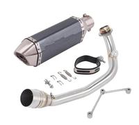 HPZPRPCEW Slip On For Y&amaha BWS 125 For ZUMA 125 2002-2017 Motorcycle Exhaust Escape Full Systems Front Middle Link Pipe Connection Muffler(Style E)