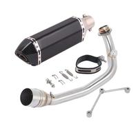 HPZPRPCEW Slip On For Y&amaha BWS 125 For ZUMA 125 2002-2017 Motorcycle Exhaust Escape Full Systems Front Middle Link Pipe Connection Muffler(Style C)