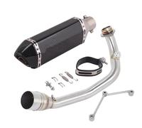 HPZPRPCEW Slip On For Y&amaha BWS 125 For ZUMA 125 2002-2017 Motorcycle Exhaust Escape Full Systems Front Middle Link Pipe Connection Muffler(Style B)