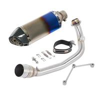 HPZPRPCEW Slip On For Y&amaha BWS 125 For ZUMA 125 2002-2017 Motorcycle Exhaust Escape Full Systems Front Middle Link Pipe Connection Muffler(Style K)