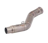 HPZPRPCEW Slip On For Y&amaha YZF-R1 YZF R1 2009-2014 Motorcycle Exhaust Modify 51MM Connection GP Escape Moto Side Row Middle Link Pipe(Style B)