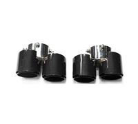 HPZPRPCEW Stainless Steel Exhaust Tips Rear Diffuser Tail Pipe Decoration Body Kits Car Accessories For 8 Series G14 G15 G16 2019 2020 2021 2022(Carbon Texture glossy Black)