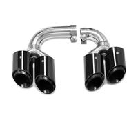 HPZPRPCEW Three-layer Four-Quad Exhaust Tip For Porsche For Cayenne 9Y0 3.0T 2018-2024 Hybrid Petrol Muffler Tip Tailpipe Exhaust System Nozzle Tips(BLACK,Hybrid)