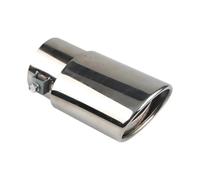 HPZPRPCEW Universal 63mm Car Exhaust Muffler Tail Trim Aluminum Alloy Tip Round Black Tail Pipe Muffler Exhaust Car Modification Parts Exhaust(Silver,Straight)