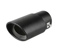 HPZPRPCEW Universal 63mm Car Exhaust Muffler Tail Trim Aluminum Alloy Tip Round Black Tail Pipe Muffler Exhaust Car Modification Parts Exhaust(BLACK,Straight)