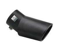 HPZPRPCEW Universal 63mm Car Exhaust Muffler Tail Trim Aluminum Alloy Tip Round Black Tail Pipe Muffler Exhaust Car Modification Parts Exhaust(BLACK,Bend)