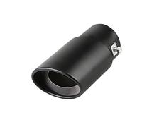 HPZPRPCEW Universal 63mm Car Exhaust Pipe Car Rear Modification Parts Black Stainless Steel Exhaust Tip Tail Pipe Throat Liner Accessories(BLACK,Straight)