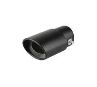 HPZPRPCEW Universal Car Exhaust Muffler Exhaust Pipe Tail Throat Stainless Steel Silencer Black Double Exhaust Tips Accessories For Car(BLACK,Straight)