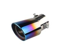 HPZPRPCEW Universal Car Exhaust Muffler Exhaust Pipe Tail Throat Stainless Steel Silencer Black Double Exhaust Tips Accessories For Car(Blue,Bend)