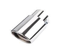 HPZPRPCEW Universal Car Rear Modification Parts Titanium Exhaust Tip Colorful Stainless Steel Round Black Tail Pipe Auto Accessories(Silver,Straight)