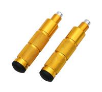 HPZPRPCEW Universal CNC Aluminum M8 Motorcycle Bike ATV Scooter Dirt Bike Footrests Foot Pegs Pedals(Gold)