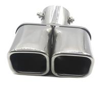 HPZPRPCEW Universal Dual Outlet Car Exhaust Tip For Stainless Steel Black Exhaust Tips For Muffler Tail Double Pipe Tube Tips For Car Accessories(Blue,Straight)
