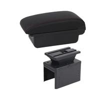 HPZPRPCEW Universal Model Armrest Universal Car Armrest Box Car Accessories Storage Box Retrofit Parts Increase Relieve Fatigue(B1 Black red 3USB)