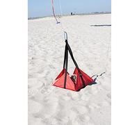 HQ 127015 Sand Anchor (Red), 45 x 45 cm, Ideal for Securing and Flying Smaller Kites on the Beach, Accessories