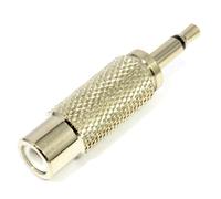 kenable HQ 3.5mm Mono Jack Plug to RCA Phono Socket Adapter Nickel