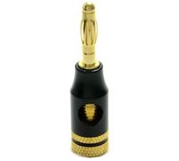 HQ 4mm Banana Plugs for 6mm Speaker Cable Connections Black