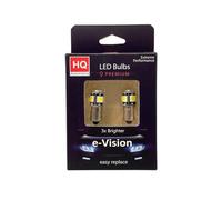 HQ Automotive e-Vision LED Bulbs T4W 5xSMD 5050 CanBus White LED Lamps 6000K - Ultra Bright 12V LED Car Light Bulbs, 3x Brighter LED Light Bulb, and Fog Lamps - Easy Replace Car Accessories