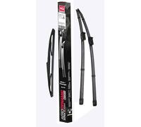 HQ AUTOMOTIVE Front+Rear Windscreen Wiper Blades fits SKODA Karoq 3pcs Replacement Blades NU7 2017-onwards Graphite-Coated Natural Rubber No Smear Judder-Free Model ADB81-624|HQB13
