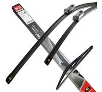 HQ AUTOMOTIVE Front+Rear Windscreen Wiper Blades fits VOLVO XC40 3pcs Replacement Blades 2017-onwards Graphite-Coated Natural Rubber No Smear Judder-Free Model ADB02-424|HQ3A14-V1 (UK version - RHD)