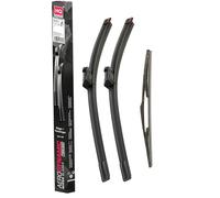 HQ AUTOMOTIVE Front+Rear Windscreen Wiper Blades fits VOLVO XC40 3pcs Replacement Blades 2017-onwards Graphite-Coated Natural Rubber No Smear Judder-Free Model ADB02-424|HQ3A14-V1
