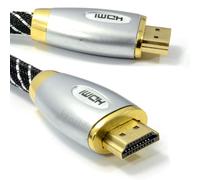 HQ Braided 4k 2k High Speed HDMI TV Cable Metal Ends 1.5m