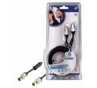 HQ Coax Cable Coax Male 2.5m to female aerial extention - Dark Grey