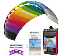 HQ Power Kite Symphony Beach III 2.2M Rainbow Ready to Fly Outdoor Package - NEW