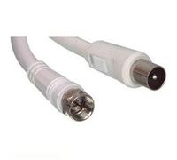 HQ RG59/U 75 Ohm F Type Plug to Coax Male Satellite Coaxial Cable - 1.5 Metres