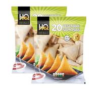 HQ Vegetable Samosa - 20Pcs, Delightful golden samosas, Appetizing side dish or snack, Ready-to-eat cook, Perfect size samosa, 660g (Pack of 2)