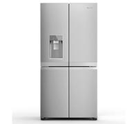 HQ9I MO1L UK Freestanding American Fridge Freezer, 554L Large Capacity, 90.8cm Width, Stainless Steel Finish, Total No Frost, MultiCool Flow, Energy Efficient, LED Lighting