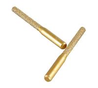 HQABCUTR 1/2Pc Brazed Diamond Router Bit 6.35mm Straight Shank Engraving Edge Cutting Tool For Marble Granite Ceramic Tile Stone