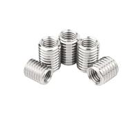 HQABCUTR 5pcs 304 Stainless Steel Thread Adapter Male to M2 .5 M16 Inside and Outside Insert Nut Transfer Screw Sheath