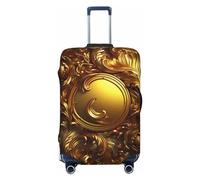 HQaxsfQxnr Luggage Cover Travel Suitcase Cover Elastic Suitcase Protector Cover Books with Golden Borders Luggages Protector Anti-Scratch Luggages Decorative Cover for Adult (18-32 inch), Black, XL