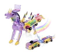 HQAYHSZD Collision Transforming Dinosaur Car Toy, 2 in 1Magnetic Cars Convert into Dinosaur Toys,Dino Robot Toy, Boys Toys, Children's birthday party gifts,ChristmasGift（Fluorescence）