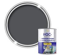 HQC Anti Mould Paint, Mould Resistant, Classic Grey - 1 Litre | Waterproof Stain-Blocking Interior/Exterior, Anti-Bacterial