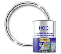 HQC Kitchen and Bathroom Paint - Brilliant White - 1 Litre - Highly Durable Matt Emulsion For all walls, Ceilings, Living Rooms, Bedrooms, Kitchen Paint | Grease & Stain Resistant - Mould Resistant