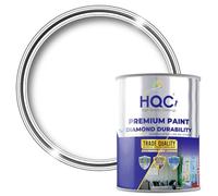 HQC Matt Emulsion Paint for Walls | Stain Blocker | Use in Moist & Damp Areas | Low Odour & Quick Dry 0.5L Brilliant White