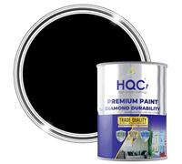 HQC Matt Emulsion Wall & Ceiling Paint - Black - 5 Litre | Washable, High-Coverage Interior Emulsion for Living Rooms, Bedrooms, Kitchens, Bathrooms & Hallways | Durable, Quick Dry