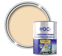 HQC Matt Emulsion Wall & Ceiling Paint - Light Beige - 1 Litre | Washable, High-Coverage Interior Emulsion for Living Rooms, Bedrooms, Kitchens, Bathrooms & Hallways | Durable, Quick Dry