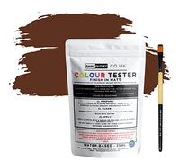 HQC Paint Wall and Ceilings Matt | Sample Colour Tester Pot with Brush | Quick Drying Quality Interior Paint | Contemporary Finish | Leaf Brown Colour 25ml