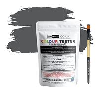 HQC Paint Wall and Ceilings Matt | Sample Colour Tester Pot with Brush | Quick Drying Quality Interior Paint | Contemporary Finish | Classic Grey Colour 25ml