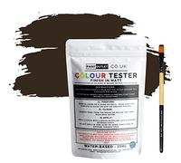 HQC Paint Wall and Ceilings Matt | Sample Colour Tester Pot with Brush | Quick Drying Quality Interior Paint | Contemporary Finish | Brown Colour 25ml